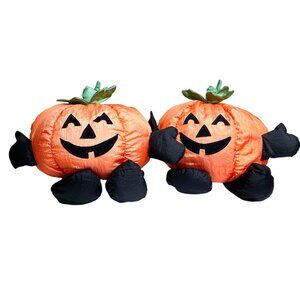 Vintage 1993 Gibson Greetings Halloween Pumpkins Parachute Plush Decorator 10"